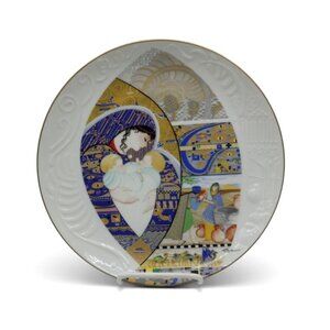 Knowles Rebekah Jacob and Esau Plate Boxed with COA Vintage 10"-No US Duties